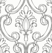 Load image into Gallery viewer, SKETCHED DAMASK PEEL AND STICK WALLPAPER