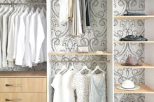 Load image into Gallery viewer, SKETCHED DAMASK PEEL AND STICK WALLPAPER