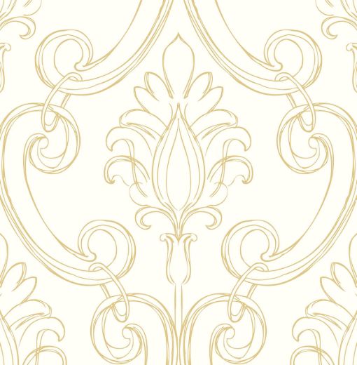 Sketched Damask - Ebony