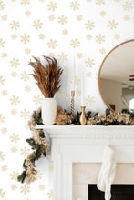 Load image into Gallery viewer, SNOWFLAKES PEEL AND STICK WALLPAPER