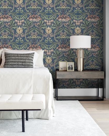 Acanthus Floral - Charocal & Goldenrod