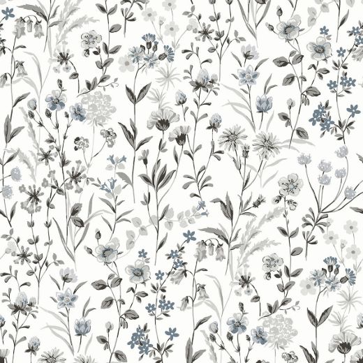Wildflowers - Charcoal & Bluestone
