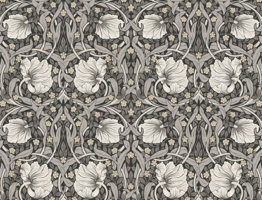 Pimpernel Floral - Charcoal & Pearl Grey