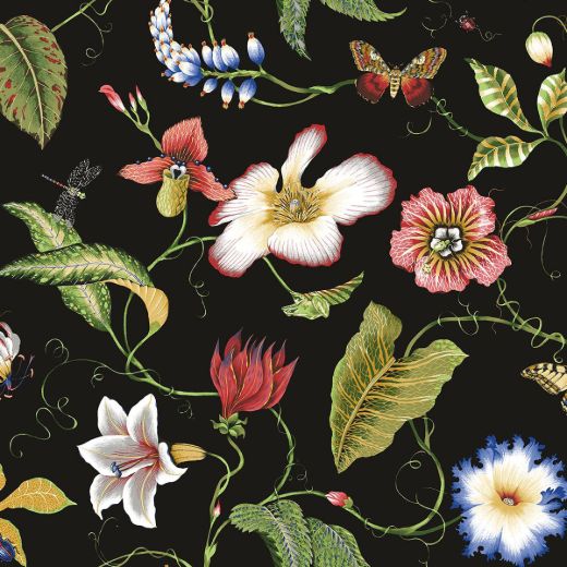 Summer Garden Floral - Jet Black