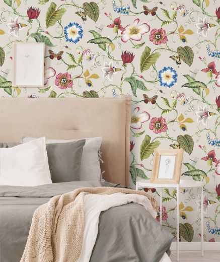 Summer Garden Floral - Raspberry & Chartreuse