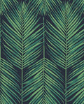 Tropic Palm - Midnight Blue & Sea Green