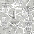 Paris Scene - Pale Pink