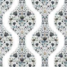 Load image into Gallery viewer, FLORAL OGEE PEEL AND STICK WALLPAPER