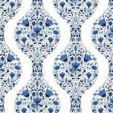 Load image into Gallery viewer, FLORAL OGEE PEEL AND STICK WALLPAPER