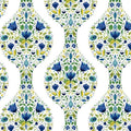 Floral Ogee - Bluestone