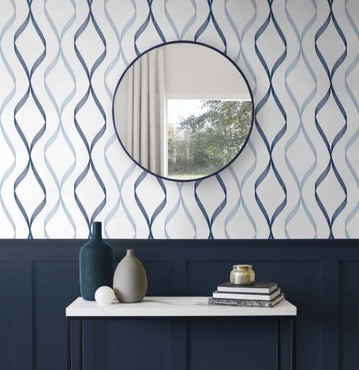 Ogee Ribbon - Celtic Blue & Dewdrop