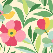 Load image into Gallery viewer, GARDEN BLOCK FLORAL PEEL AND STICK WALLPAPER