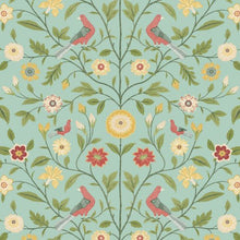 Load image into Gallery viewer, BIRD TOILE PEEL AND STICK WALLPAPER