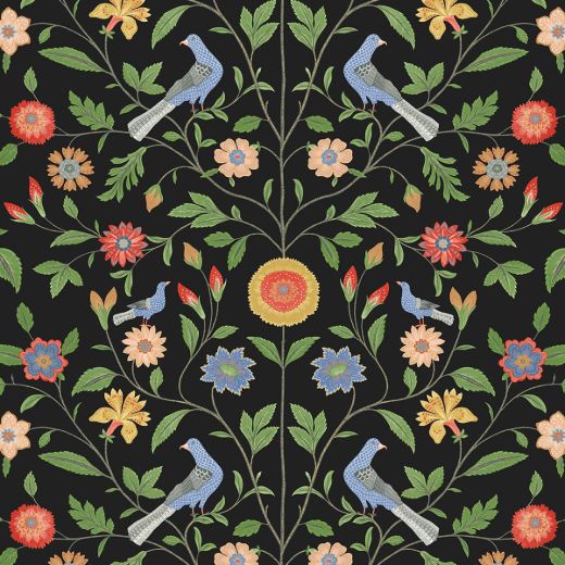 Bird Toile - Aquamarine