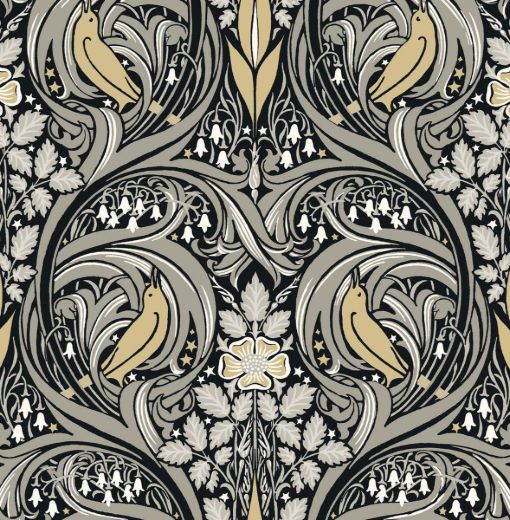 Bird Ogee - Ebony & Sepia