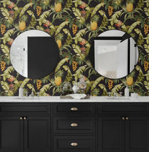 Load image into Gallery viewer, PINEAPPLE FLORAL PEEL AND STICK WALLPAPER