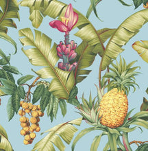 Load image into Gallery viewer, PINEAPPLE FLORAL PEEL AND STICK WALLPAPER
