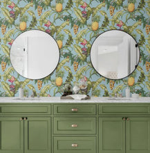 Load image into Gallery viewer, PINEAPPLE FLORAL PEEL AND STICK WALLPAPER