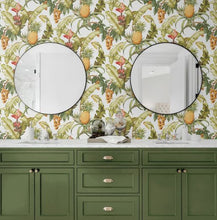 Load image into Gallery viewer, PINEAPPLE FLORAL PEEL AND STICK WALLPAPER