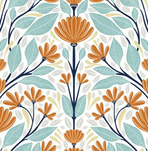 Load image into Gallery viewer, FOLK FLORAL PEEL AND STICK WALLPAPER