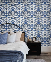 Load image into Gallery viewer, FOLK FLORAL PEEL AND STICK WALLPAPER
