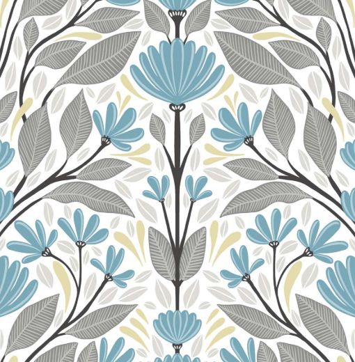 Folk Floral - Blue Sapphire & Pavestone