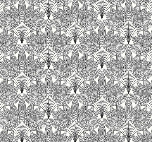 Peacock Leaves - Ebony