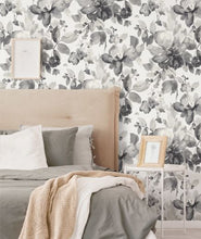 Load image into Gallery viewer, WATERCOLOR FLOWER PEEL AND STICK WALLPAPER