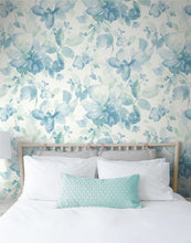 Load image into Gallery viewer, WATERCOLOR FLOWER PEEL AND STICK WALLPAPER