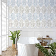 Load image into Gallery viewer, TWO TONED PALM PEEL AND STICK WALLPAPER