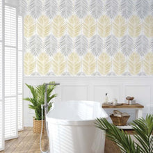 Load image into Gallery viewer, TWO TONED PALM PEEL AND STICK WALLPAPER