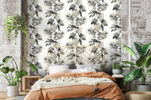 Load image into Gallery viewer, LEAF STRIPE PEEL AND STICK WALLPAPER
