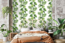 Load image into Gallery viewer, LEAF STRIPE PEEL AND STICK WALLPAPER