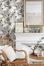 Load image into Gallery viewer, INK ROSE PEEL AND STICK WALLPAPER