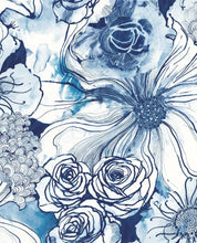 Load image into Gallery viewer, INK ROSE PEEL AND STICK WALLPAPER