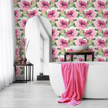 Load image into Gallery viewer, WATERCOLOR FLORAL PEEL AND STICK WALLPAPER