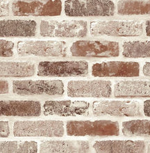Load image into Gallery viewer, WASHED BRICK PEEL AND STICK WALLPAPER