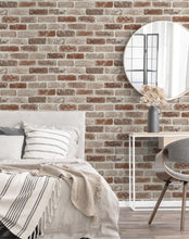 Load image into Gallery viewer, WASHED BRICK PEEL AND STICK WALLPAPER