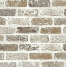 Load image into Gallery viewer, WASHED BRICK PEEL AND STICK WALLPAPER