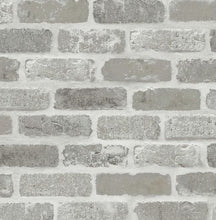 Load image into Gallery viewer, WASHED BRICK PEEL AND STICK WALLPAPER