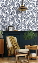 Load image into Gallery viewer, SKETCHED LEAVES PEEL AND STICK WALLPAPER