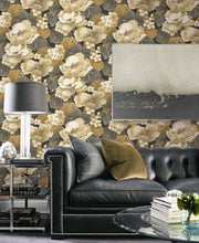 Load image into Gallery viewer, NOVEAU FLORAL PEEL AND STICK WALLPAPER