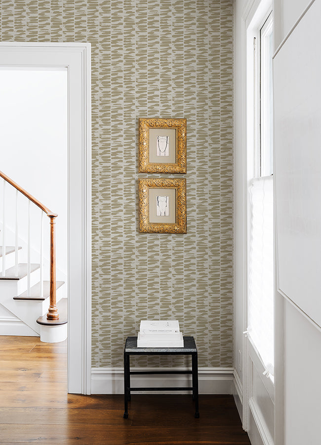 Myrtle Abstract Stripe Wallpaper