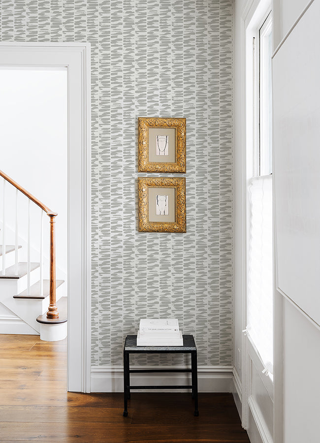 Myrtle Abstract Stripe Wallpaper