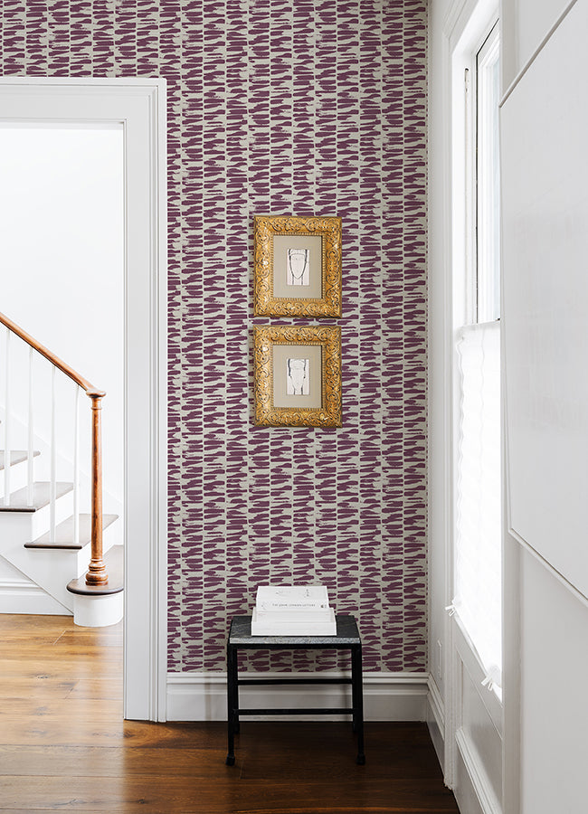 Myrtle Abstract Stripe Wallpaper