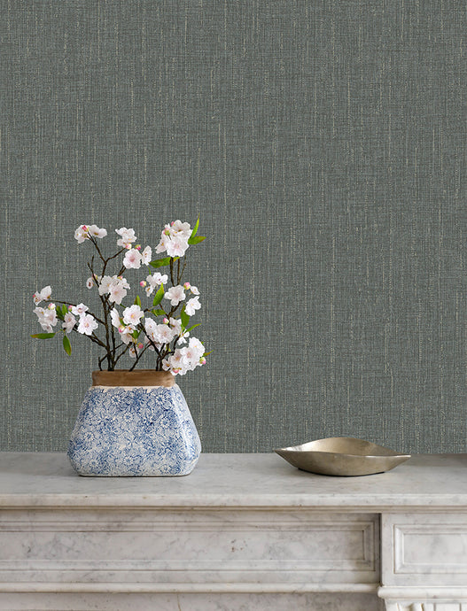 Glenburn Stone Woven Shimmer Wallpaper