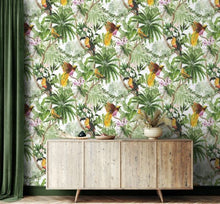 Load image into Gallery viewer, TROPICAL BIRD PEEL AND STICK WALLPAPER
