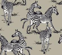 Load image into Gallery viewer, PLAYFUL ZEBRAS PEEL AND STICK WALLPAPER