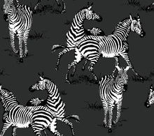 Load image into Gallery viewer, PLAYFUL ZEBRAS PEEL AND STICK WALLPAPER