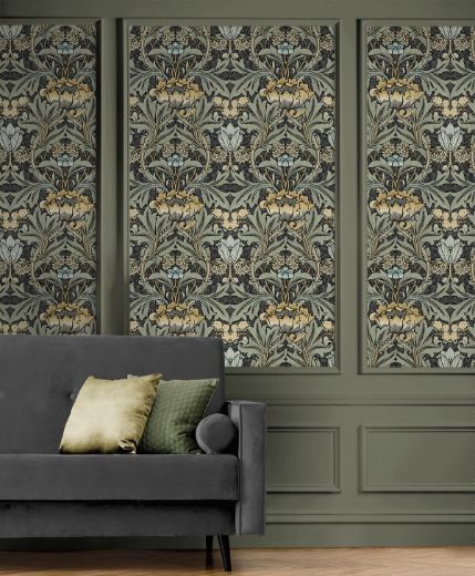 Acanthus Floral - Red Clay & Lichen